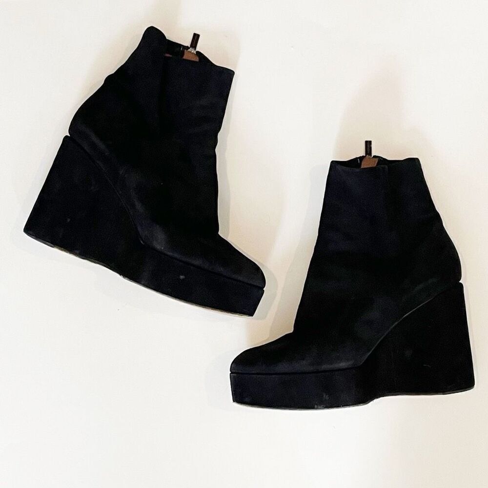 Clergerie Paris BELEN Suede Platform Boot Black size 9 $795.00 - Picture 4 of 8